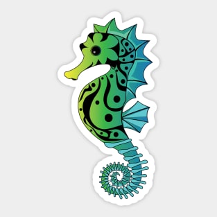 Vibrant Seahorse Sticker